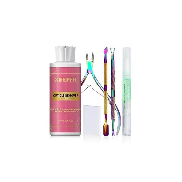 Cuticle Remover, 8.45 FL OZ Softener, Instant Remover Liquid, Salon Quality Cream Professional Nail Care, Removes Cuticles in Seconds, Rosemary Scent, Gifts for Women