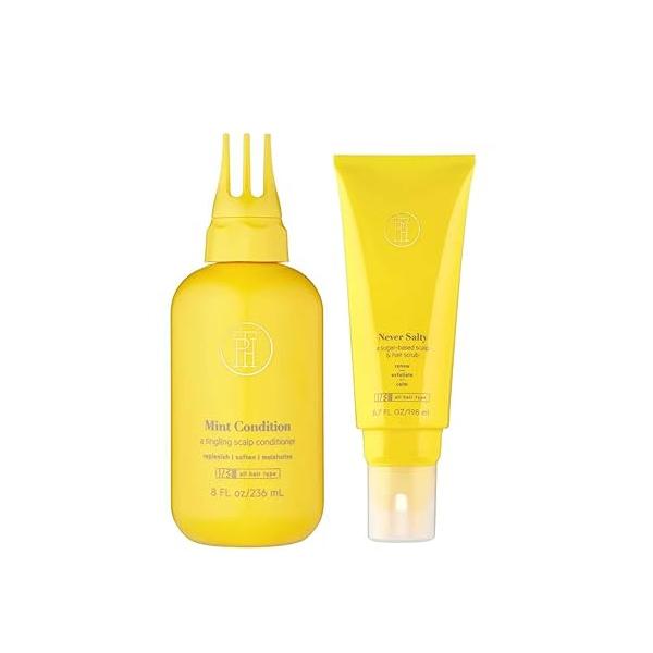 TPH By Taraji Hair And Scalp Treatment Set! Mint Conditioner Helps Replenish, Moisturize and Soften! Sugar Scrub That Renew, Exfoliate Cleanses & Scalp!