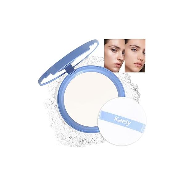 evpct Oil Control Pressed Face Powder Compact for Women, Translucent Setting Makeup Foundation Waterproof Long Lasting Lightweight, polvo compacto de maquillaje, 02 Natural Beige
