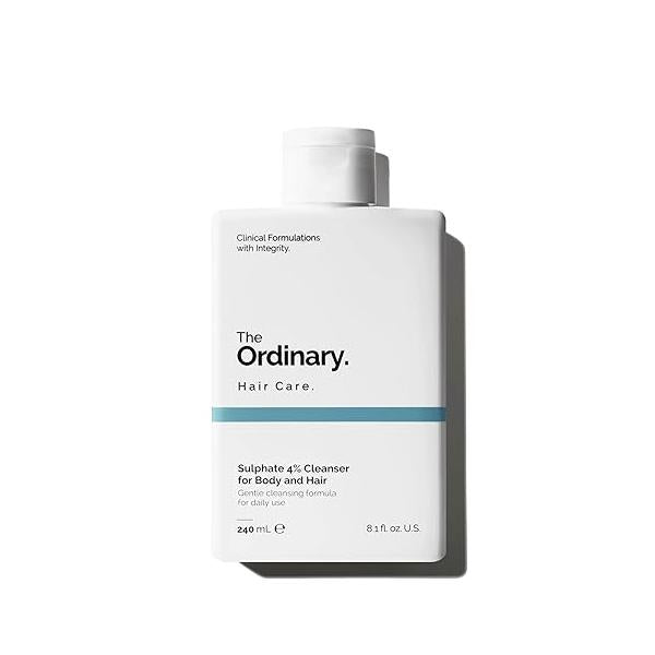 The Ordinary Sulphate 4% Cleanser for Body and Hair — Gentle Daily Cleansing All Skin Types, 8.1 Fl Oz