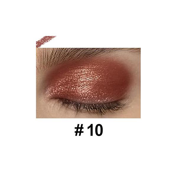 Eyeshadow Stick, Shimmer-Cream Eye Shadow Pencil, Sticks Long-Lasting Waterproof, Glitter-Eyeshadows Stick with Soft Brush for Eyeshadows Makeup(02Champagne-gold)