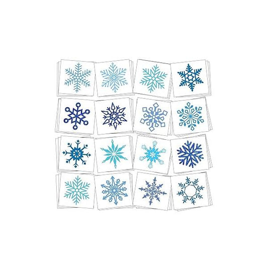 120 Pcs Snowflake Temporary Tattoos Winter Glitter Tattoo Stickers for Body Face Women Christmas Party Favors
