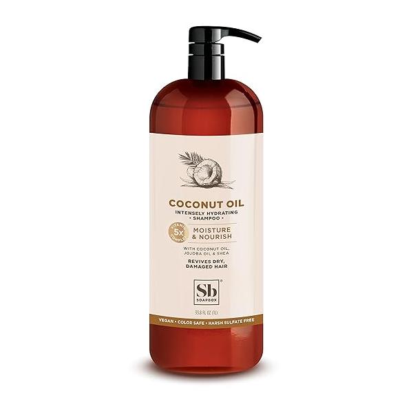 Soapbox Biotin Shampoo, & Collagen Super Fruit Shampoo for Thin, Fine, Thinning Hair | Volumizing Repairing to Promote Growth, Strength, Fullness, 1 Liter Pump Bottle
