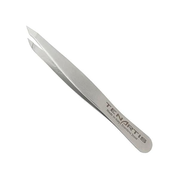 Pointed Slant Hair Tweezers Stainless Steel - Tenartis Made in Italy