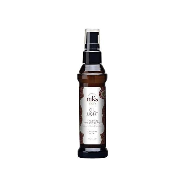 MKS eco Oil Light - 2 fl oz Hair Styling Elixir Moroccan Argan Oil, Hemp Seed Ideal for Fine Moisturize, Nourish & Control Frizz Vegan Cruelty Free