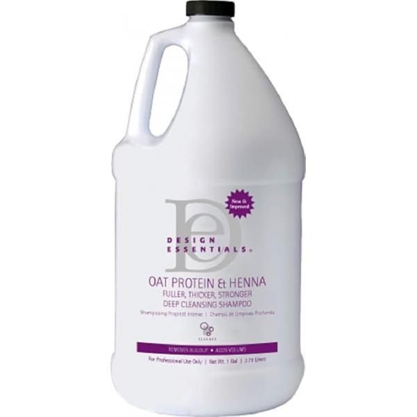 Design Essentials Oat Protein & Henna Deep Cleansing Shampoo for Relaxed Natural Hair, Clarifies, Strengthens, Volumizes Hair - Sulfate-Free, 32 Oz (Pack of 1)