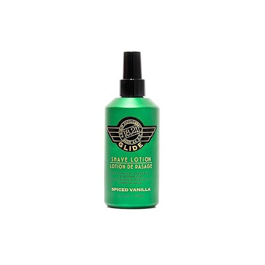 18.21 Man Made Clear Shaving Gel Cream for Men, Spiced Vanilla, 6 fl. oz., Non-Lathering Facial Glide A Precise, Smooth Shave - Moisturizing, Soothing Gels Any Skin Type or Razor, Fl Oz (Pack of 1)