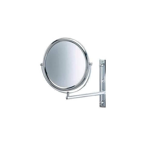 JERDON Two-Sided Wall-Mounted Makeup Mirror with 3X-1X Magnification -9” Diameter Extends 9” - Polished Chrome Finish - Model JP3030CF