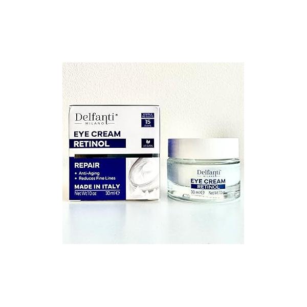 Delfanti-Milano • RETINOL REPAIR EYE CREAM Anti Aging Reduces Fine Lines Fast Result Vegan Made in Italy
