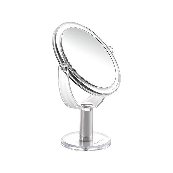 Miss Sweet Makeup Mirror Table with 5X Magnification & True Image (5X/1X Mirror)