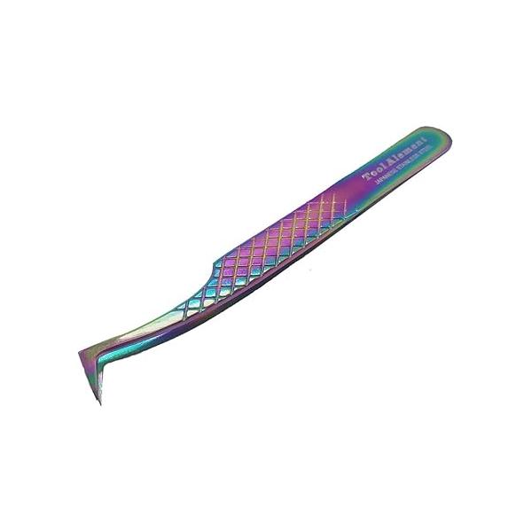 Japan Stainless Steel Plasma Coating 12cm Axe Tips Eyelash Tweezer R-JP11-4002