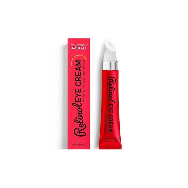 Anti Aging Eye Cream for Wrinkles: Under Treatment with Retinol, Polypeptides & Hydrolyzed Collagen - Reduce Crows Feet, Dark Circles, Puffiness, 0.55 oz