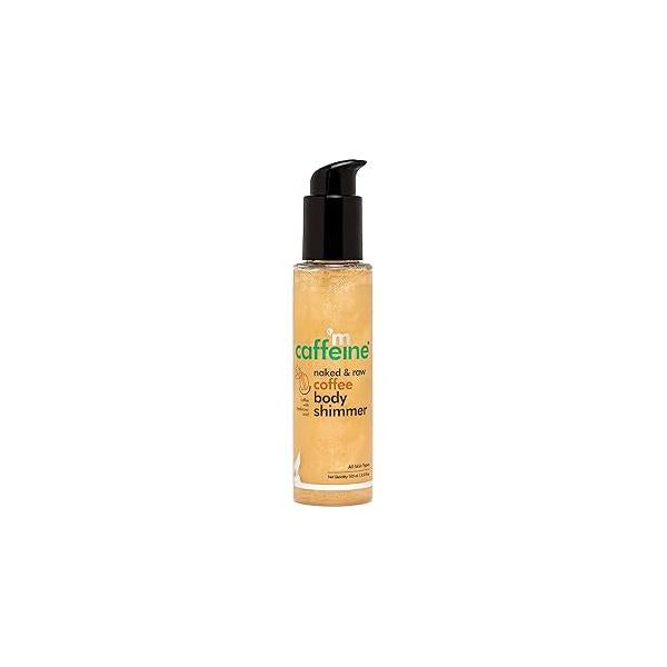 mCaffeine Coffee Body Shimmer for a Glam Ready Skin with Hyaluronic Acid | Soft Glitter & Oil-Free Hydration Lightweight Non-Greasy Long-lasting Shiny Matt Finished Look