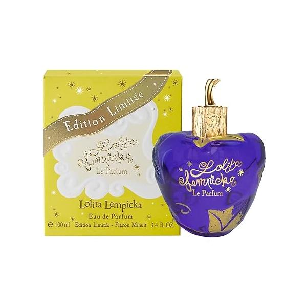 Lolita Lempicka Le Parfum Eau De Spray for Women Limited Edition Midnight Purple Tinted, Gold Accented Bottle - Notes of Licorice, Violet, & Anise 3.4 Oz