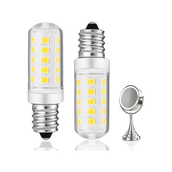 Double-Sided Mirror LED Bulb Dimmable for Conair illuminations Makeup Double Sided Illuminated Fits Jerdon Replaces, 2PCS (Warm White)