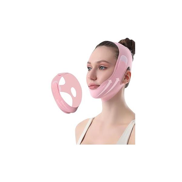 Double Chine Reducer for Women,Non-Slip Face Lift Mask,Overnight Slimming Band,Adjustable V Line Lifting strap,Washable Confident line 360°stretch correction Reusable All Day- Comfort