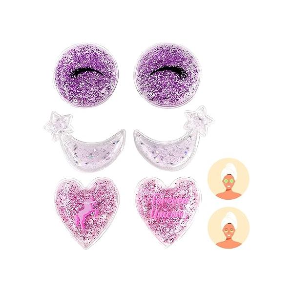Reusable Gel Eye Ice Pack, Cooling Pad, Hot ＆ Cold Treatment for Strain, Swelling, Redness, Puffy Eyes, Dark Circles, Smooth Fine Lines, and Recover Surgery. (Clear 10PCS)