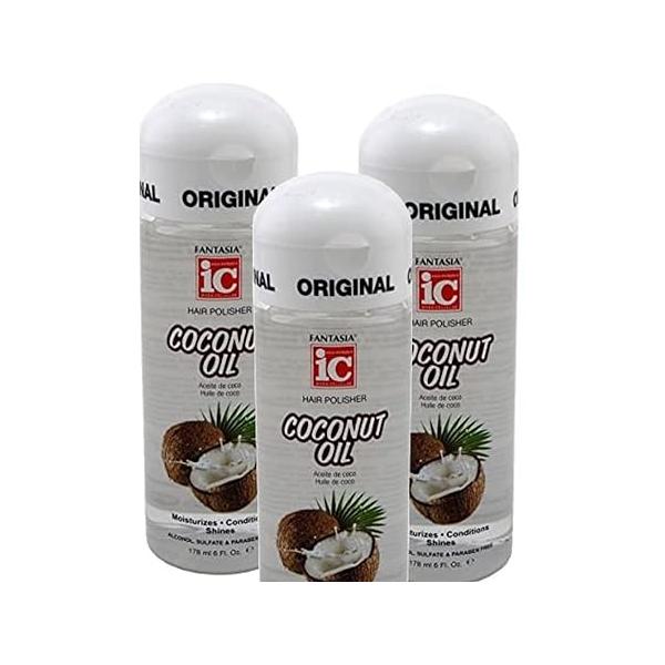 Fantasia Ic Hair Polisher 6oz Coconut Oil (3 Pack)