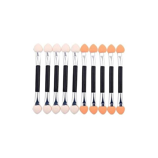 10 pcs Eyeshadow Applicator Sponge Double-Ended Make Up Supplies Portable Nail Brushes Mirror Powder Brush Manicure Tools