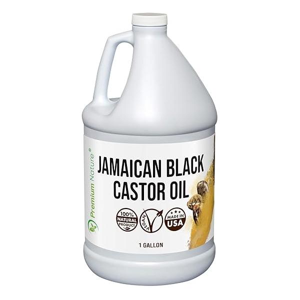 Jamaican Black Castor Oil - Hair & Beard Growth, Edge Control, Natural Cold Pressed Organic for Hair, Skin Products 1 Gallon (Packing May Vary)
