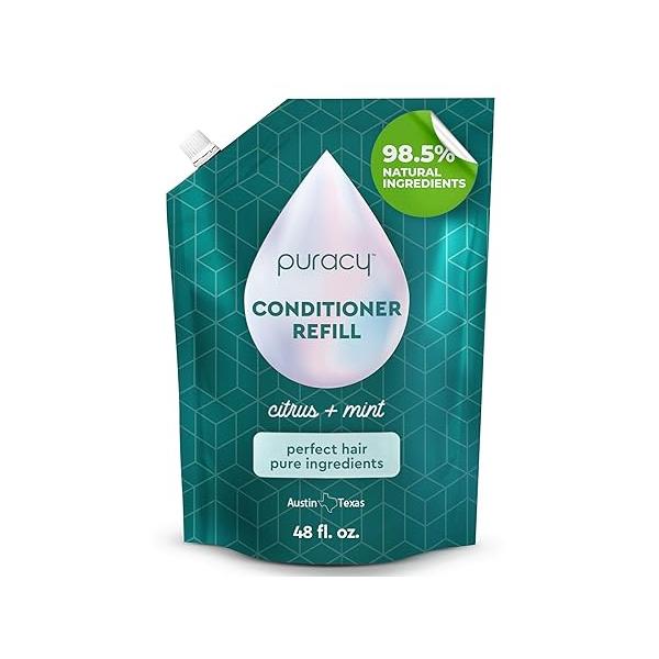 Puracy Conditioner for Fine, Medium, and Color-Treated Hair - Pure Ingredients Cleaner, Silkier Longer, 98.95% Natural (48 Ounce)
