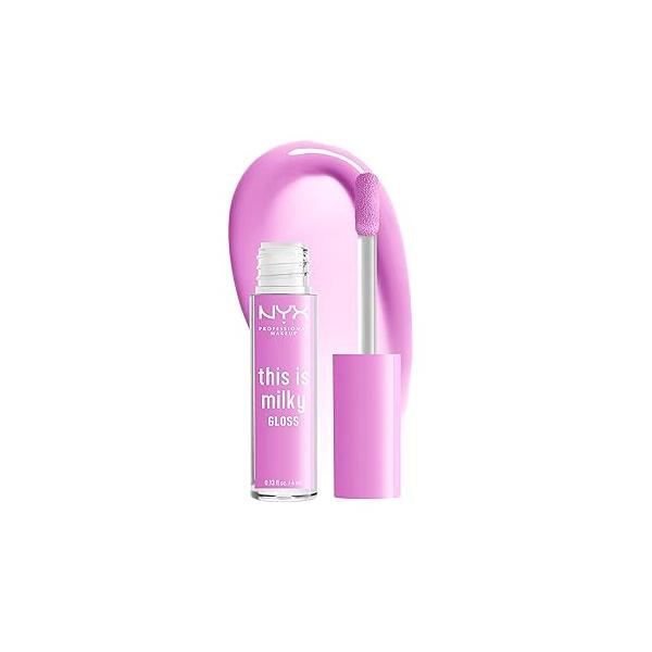 NYX PROFESSIONAL MAKEUP This Is Milky Gloss, Vegan Lip 12 Hour Hydration - Cookies & Milk (Cool Beige Nude)