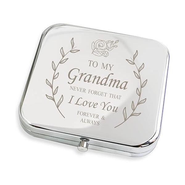 Wife Gifts from Husband, Personalized Compact Mirror, Unique Mothers Day Birthday for Wife, Romantic Anniversary Present Her Silvery