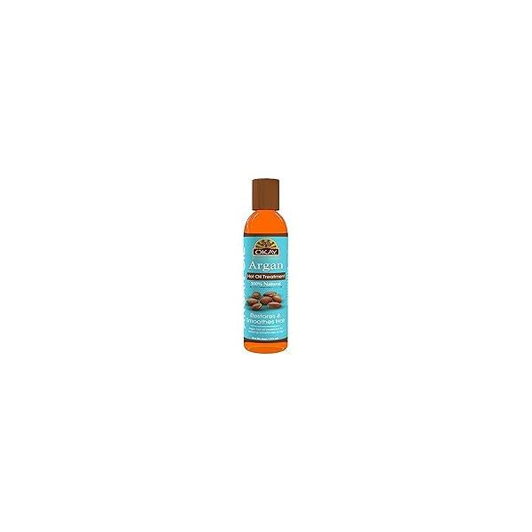 OKAY 100% Natural Argan Hot Oil Hair Treatment - for Hair, Dry Damaged Frizzy Pure Men & Women, Growth Therapy Blend with Jojoba 6 oz (Pack of 1)