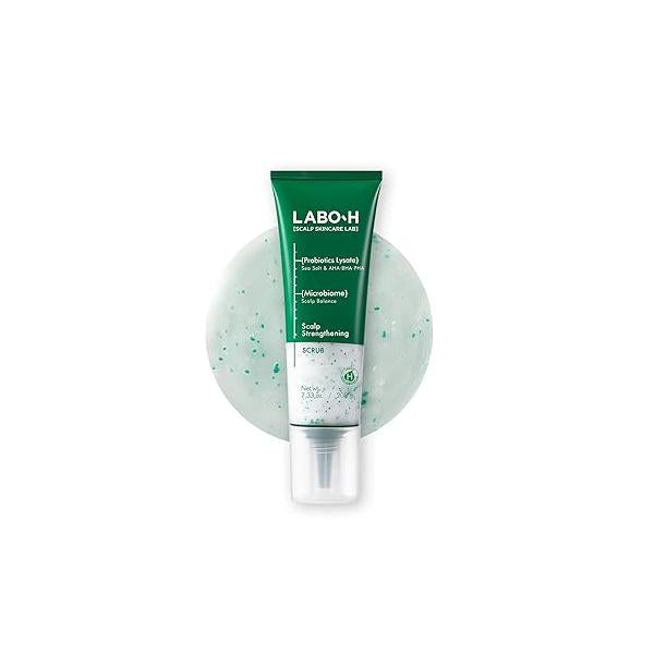 Scalp Strengthening Scrub for Hair Growth & Anti-Loss | Vegan Treatment with Rosemary and Sea Salt, Gentle Moisturizing Exfoliator, Eliminates Build Up Odor, Sulfate Free, Korean, 7.33 Fl oz.