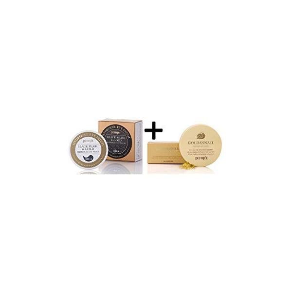 [Petitfee] Black Pearl and Gold Eye Patch + Snail SET