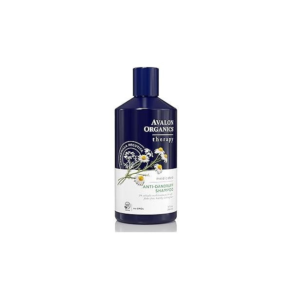 Avalon Organics Therapy Medicated Anti-Dandruff Shampoo for Soft, Flake-Free Hair, 14 Fluid Ounces