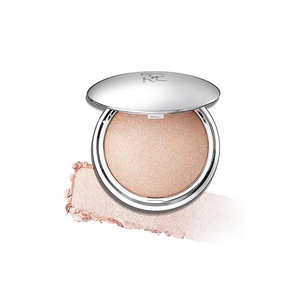 FOCALLURE Shimmer Face Highlighter Makeup Powder, Gel to Powder Glow Finish, Leaving a Lightweight & Healthy Radiance, Long Lasting Luminous Body Makeup,GD01 New World