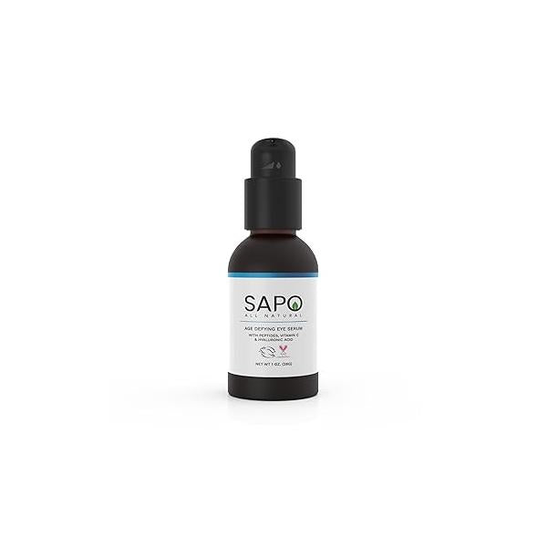 Eye Serum with Peptides & Hyaluronic Acid for Dark Circles, Puffiness Tired Under Eyes - Hydrating Firming Reduce Fine Lines 1 oz
