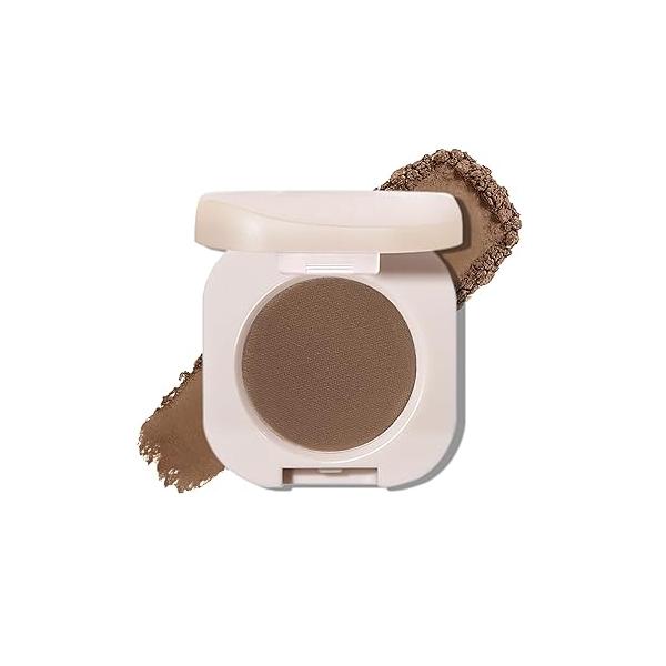 Single Beige Matte Eyeshadow Palette, Velvet Eye Shadow Compact Powder Primer Base Makeup, Ultra-Blendable, Fine Smooth Powder, Waterproof, Long-Lasting, 18#Beige