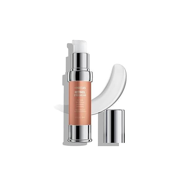 Retinol Eye Cream for Dark Circles and Puffiness, Anti Aging Under with Hyaluronic Acid, & Collagen to Fight Fine Lines, Wrinkles Spots
