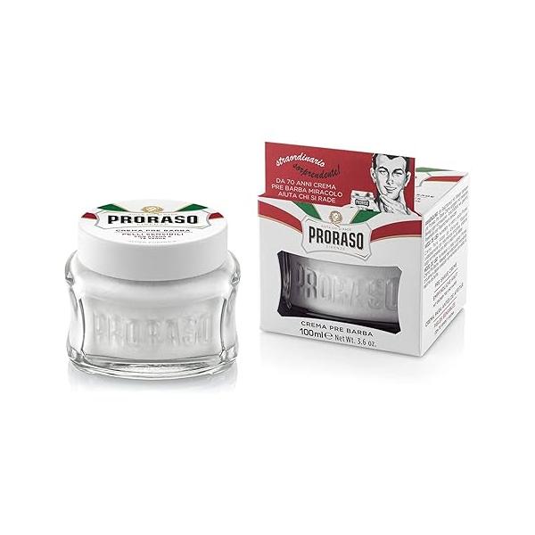 Proraso Pre-Shave Conditioning Cream for Men, Sensitive Skin Formula with Oatmeal and Green Tea, 3.6 Ounce (Pack of 1)