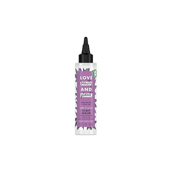 Love Beauty & Planet Scalp Serum Soothe Nourish for a Dry Hemp Seed Oil Nana Leaf Vegan, Paraben-free, Silicone-free, Cruelty-free 3.2 oz