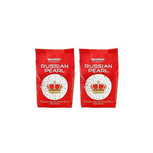 Waxness Russian Pearl Rosin Free Hard Wax 2.2 lb / 1 kg Pack of 2