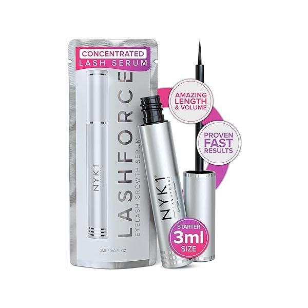 NYK1 CONCENTRATED Eyebrow Growth Serum For Thicker Brows (3ml) BrowForce To Grow Fuller Natural Brow - Advanced Eye Serums Formula Eyebrows Regrowth