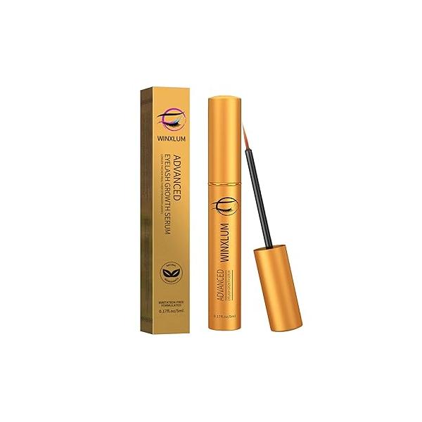 Premium Eyelash Growth Serum, Lash Serum 5ML, Eyebrow with Peptides, Irritation-Free to Grow Lashes, Boost for Fuller, Longer, Thicker, and Stronger Pink