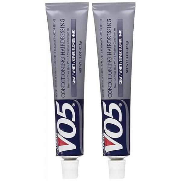 Alberto VO5 Conditioning Hairdressing for Gray, White, Silver Blonde Hair, 1.5 oz (Pack of 2)