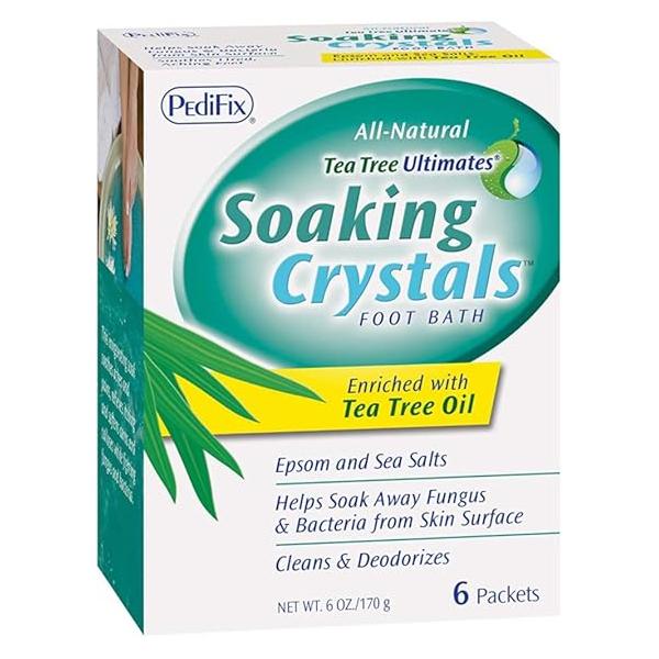 Pedifix Tea Tree Ultimates Soaking Crystals Foot Bath 6 Packets, 1 Ounce each ( Pack of 2 )