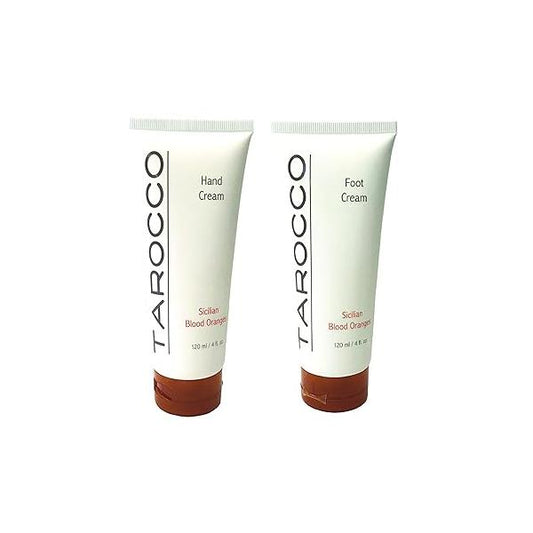 Baronessa Cali Tarocco Sicilian Blood Orange Foot Cream and Hand Set - Refreshing Moisturizing 4 Ounce