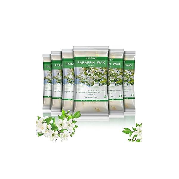 Paraffin Wax Refills, 6 PackParaffin for Hands and Feet, Hot Melt Blocks Bath, Lavender Scent + Dry Flowers, Relieves Muscle Fatigue Nourishes Skin