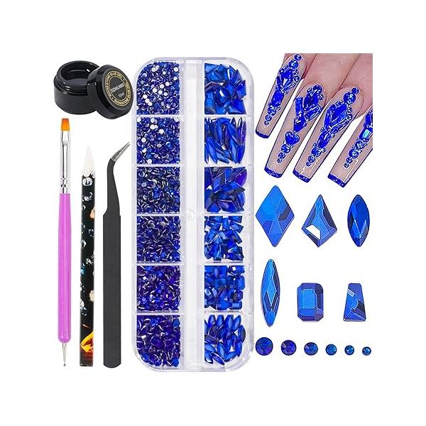Nail Art Rhinestones Red Flat Back for Makeup Gems Crystals Diamonds Jewelry Face and Design DIY Crafts Decoration