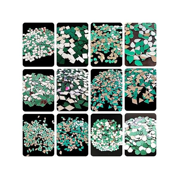 Teraiya's 12 Shape Mirrors for lippan Art and Craft Work | Wall Decor Mandala |Decorative Items (1200 Pcs)