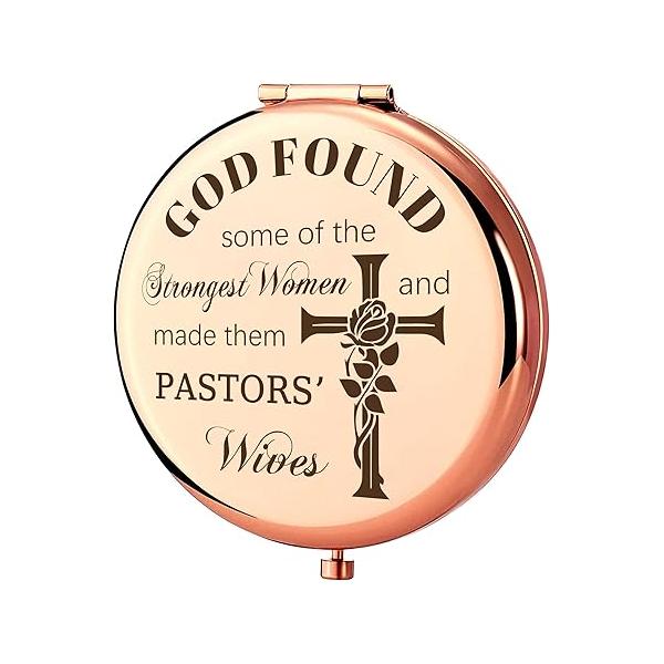 Pastors Wives Gifts - Mini Christian Compact Mirror, Appreciation for Women, Birthday & Christmas Idea