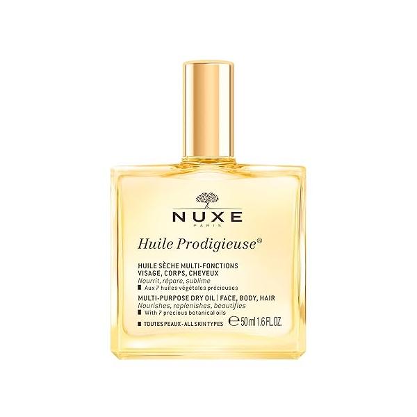Nuxe Huile Prodigieuse Multi-Purpose Dry Oil - Radiant Glow and Lightweight Hydration for Face, Body & Hair. Nourishes, Repairs Enhances