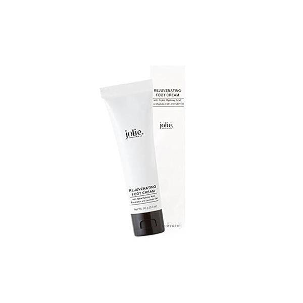 Jolie Exfoliating Rejuvenating Foot Cream - W/Alpha hydroxy Acids, Eucalyptus & Lavender Oils 3.3 oz.