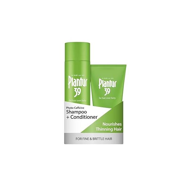 Plantur 39 Fine and Brittle Hair Shampoo Conditioner Bundle I Promotes Natural Growth Phyto-Caffeine Formula (8.45 Oz) (5.07